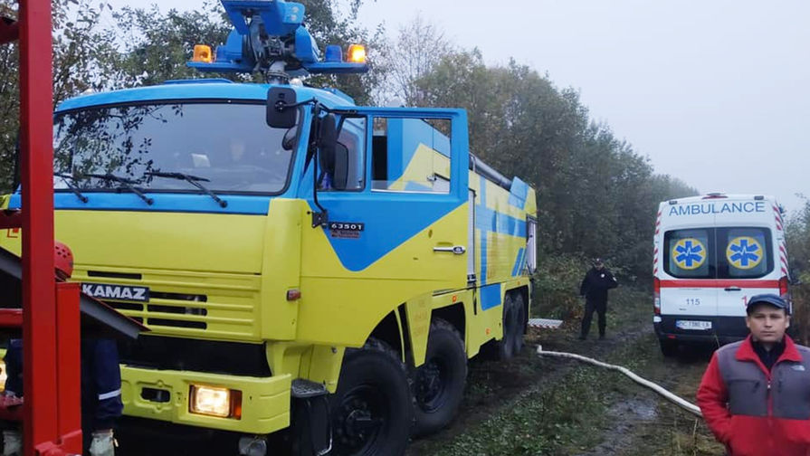 На&nbsp;месте аварийной посадки самолёта под&nbsp;Львовом, 4 октября 2019 года