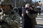 Президент США Джо Байден и президент Украины Владимир Зеленский во время встречи в Киеве, 20 февраля 2023 года

