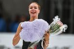 Анна Погорилая (Россия) после выступления в произвольной программе одиночного катания