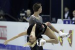 Боброва и Соловьев во время произвольной программы