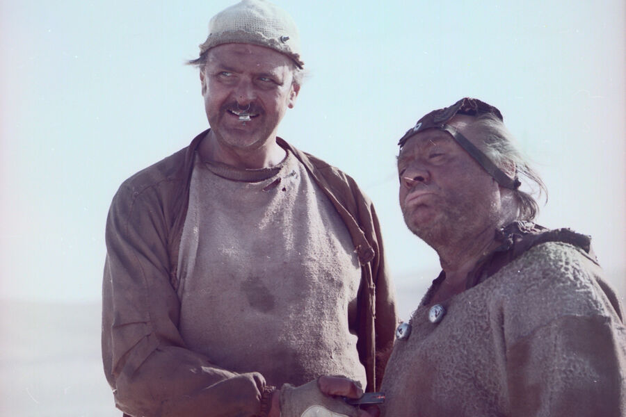 Юрий Яковлев и Евгений Леонов на&nbsp;съемках фильма «Кин-дза-дза!», 1986&nbsp;год
