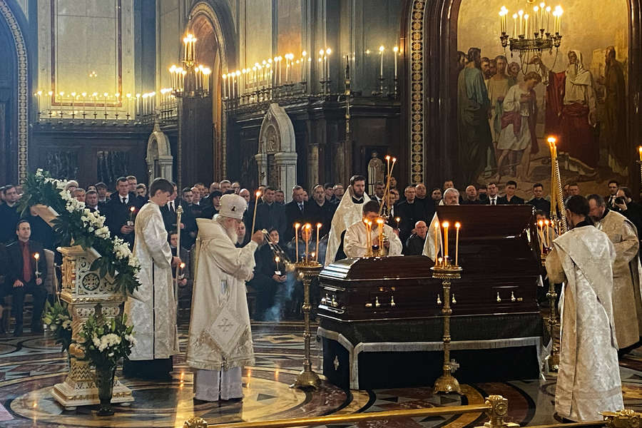 Отпевание лидера ЛДПР Владимира Жириновского в&nbsp;храме Христа Спасителя, 8&nbsp;апреля 2022&nbsp;года