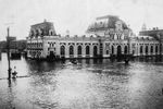 Павелецкий вокзал во время наводнения, апрель 1908 года
