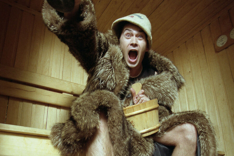 Участник группы &laquo;На-На&raquo; певец Владимир Политов в&nbsp;бане, 2008&nbsp;год