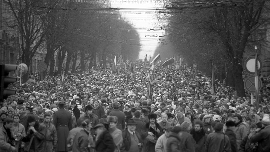 Митинг во время январских событий в&nbsp;Вильнюсе, 13&nbsp;января 1991&nbsp;года