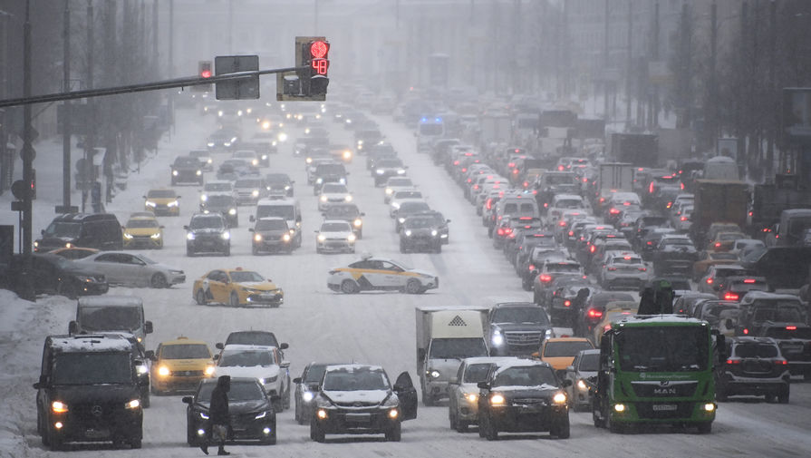 Во время снегопада в&nbsp;Москве, 12&nbsp;февраля 2021&nbsp;года
