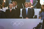 Президент МОК Жак Рогге, принц Уильям с женой Кейт Миддлтон