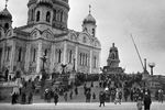 Храм христа Спасителя и памятник императору Александру III. Москва, 1917 год. Архитектор храма — Константин Андреевич Тон 