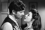 Актеры Кларк Гейбл (1901-1960) и Ава Гарднер в фильме «Одинокая звезда» (1952)