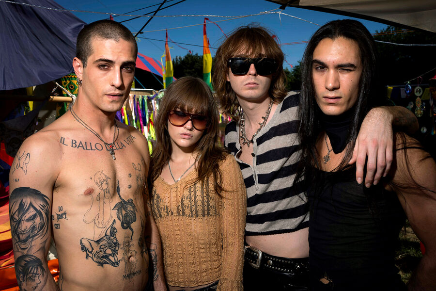 Участники группы Maneskin на&nbsp;фестивале Glastonbury в&nbsp;Великобритании, 2023&nbsp;год