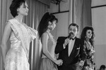 Телеведущий Леонид Якубович во время отборочного тура I Всесоюзного конкурса красоты в Москве, 17 апреля 1989 года
