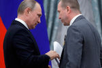 Владимир Путин и Евгений Миронов на церемонии вручения государственных наград РФ в Кремле