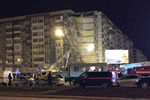 На месте обрушения части жилого 9-ти этажного дома в Ижевске, 9 ноября 2017 года