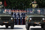 Главнокомандующий самопровозглашенной ЛНР Игорь Плотницкий во время военного парада на 9 мая в Луганске, 2016 год