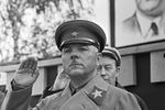Климент Ворошилов на параде войск Белорусского военного округа, 1938 год
