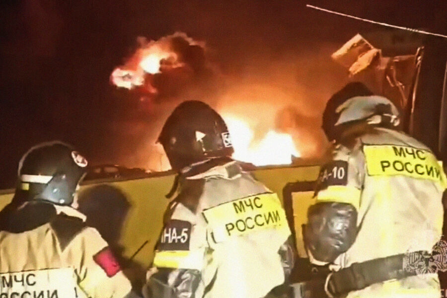 Последствия взрыва на&nbsp;автозаправке в&nbsp;Махачкале, 15&nbsp;августа 2023&nbsp;года
