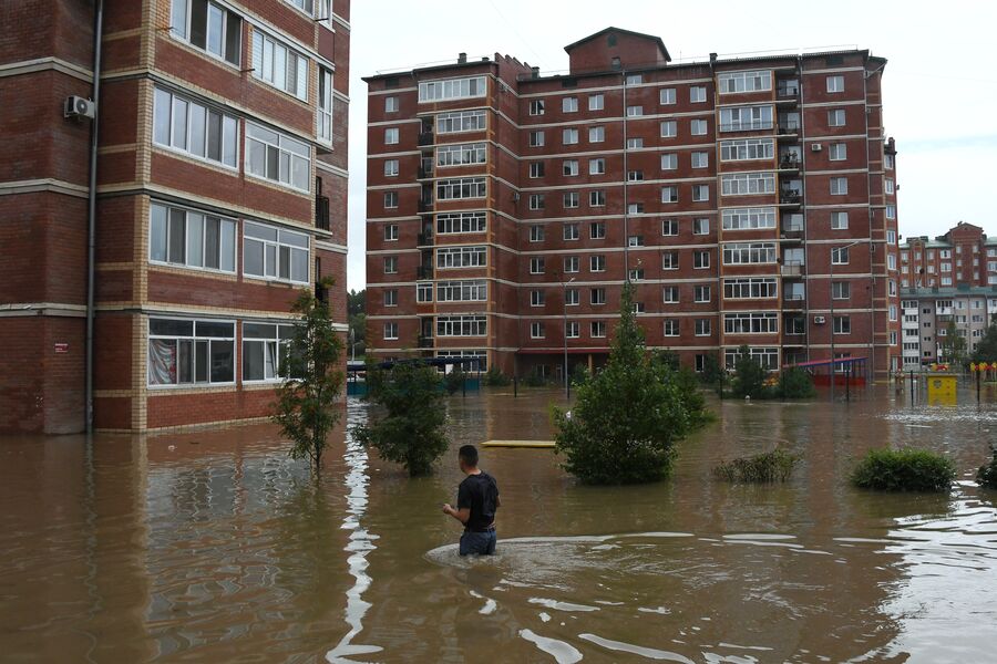 Ситуация в&nbsp;Уссурийске из-за подъема уровня воды после прорыва дамбы, 12&nbsp;августа 2023&nbsp;года