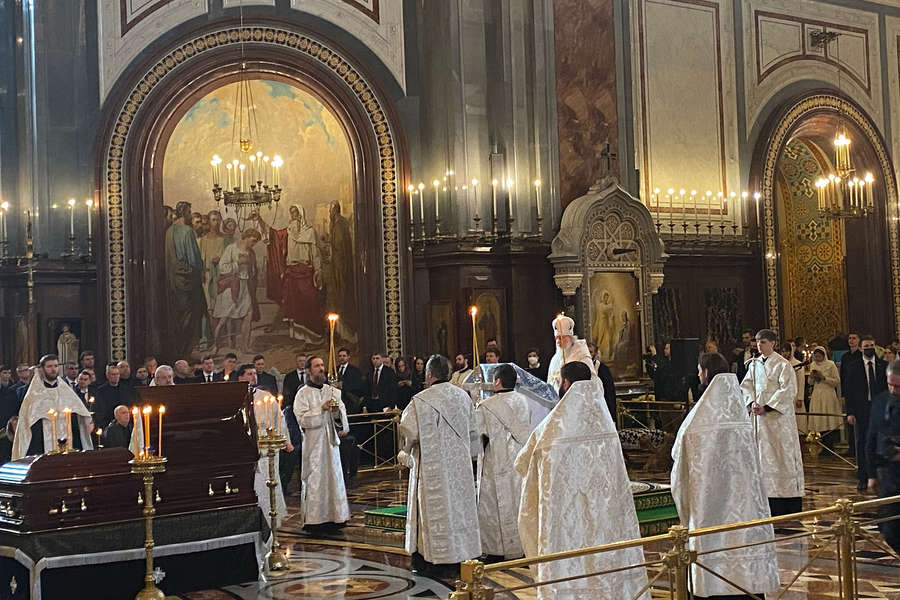 Отпевание лидера ЛДПР Владимира Жириновского в&nbsp;храме Христа Спасителя, 8&nbsp;апреля 2022&nbsp;года
