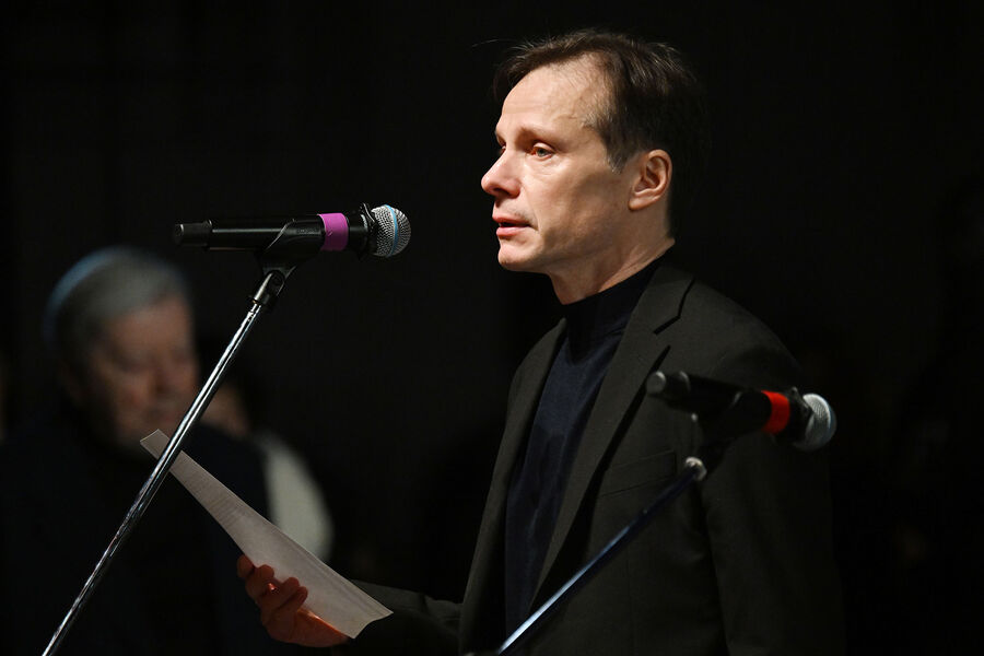 Актер Андрей Кузичев на&nbsp;церемонии прощания с&nbsp;актрисой Евгенией Добровольской в&nbsp;МХТ имени Чехова, 14&nbsp;января 2025&nbsp;года