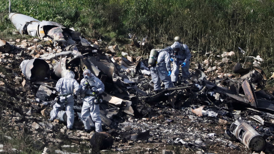 На&nbsp;месте крушения самолета F-16, сбитого с&nbsp;территории Сирии, 10 февраля 2018 года