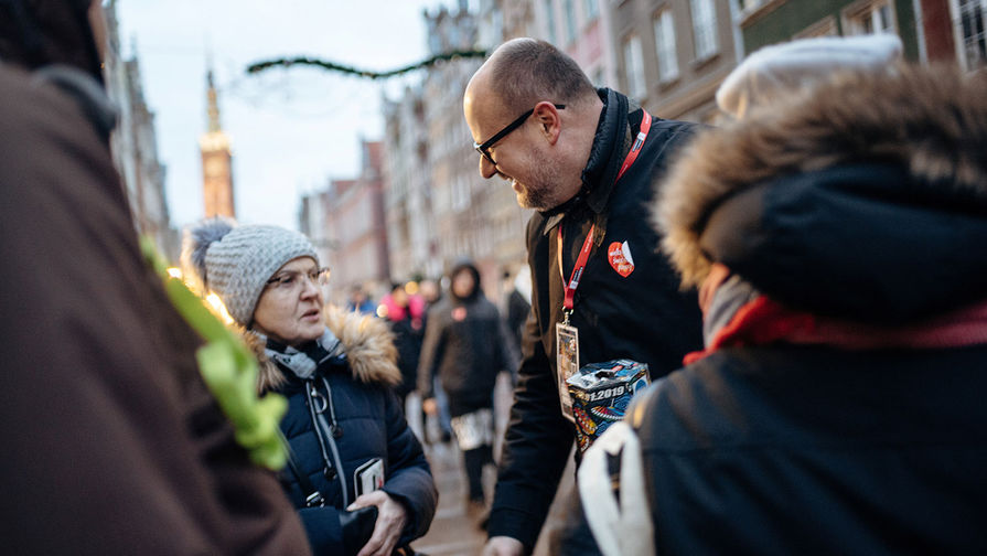 Мэр Гданьска Павел Адамович, 13 января 2019 года