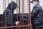 Актер Михаил Ефремов в Таганском суде Москвы во время избрания меры пресечения по делу о ДТП со смертельным исходом, 9 июня 2020 года