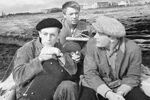 Василий Лановой в роли Алексея, Олег Анофриев в роли Владика и Василий Ливанов в роли Саши (справа налево) в фильме «Коллеги», 1963 год