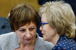 Ирина Евтушенко и член комитета Госдумы РФ по охране здоровья Татьяна Соломатина 