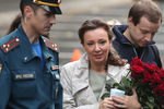 Уполномоченный при президенте РФ по правам ребенка Анна Кузнецова на церемонии прощания с главой МЧС РФ Евгением Зиничевым, 10 сентября 2021 года