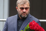 Актер Михаил Пореченков на церемонии прощания с главой МЧС РФ Евгением Зиничевым, 10 сентября 2021 года