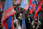 Участники митинга в поддержку Новороссии «Битва за Донбасс III» на Суворовской площади