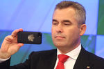 Павел Астахов во время пресс-конференции, приуроченной ко Всемирному дню защиты детей, 2015 год