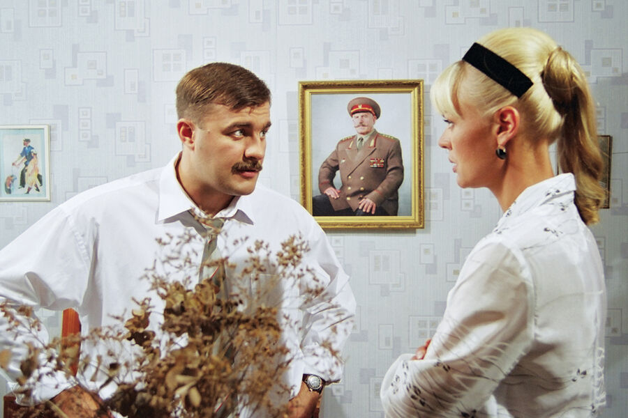 Актеры Михаил Пореченков и Юлия Меньшова в&nbsp;фильме &laquo;Большая любовь&raquo; режиссера Дмитрия Фикса (2006)