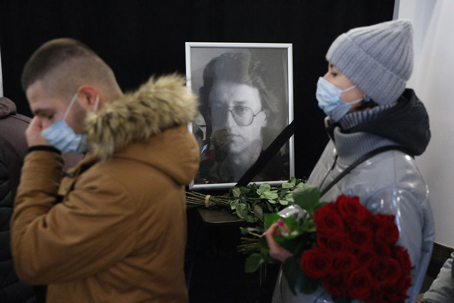 Прощание с&nbsp;народным артистом России Александром Градским в&nbsp;здании театра «Градский Холл», 1&nbsp;декабря 2021&nbsp;года