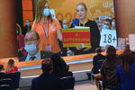 Во время большой пресс-конференции Владимира Путина, 17 декабря 2020 года