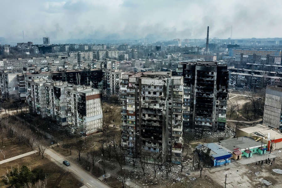 Разрушенные дома бульвара Шевченко и улицы Куприна в&nbsp;Мариуполе, март 2022&nbsp;года