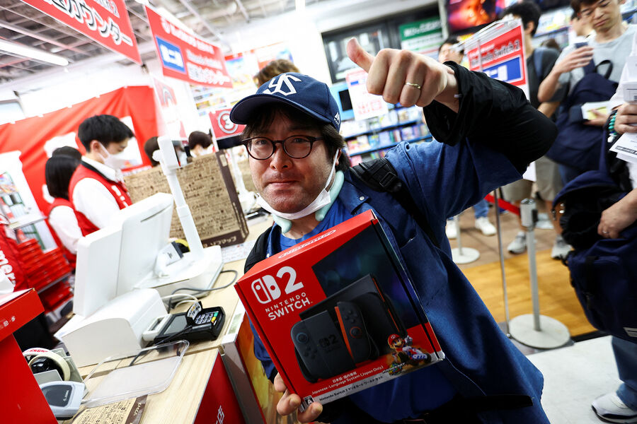 Во время старта продаж игровой консоли Nintendo Switch 2&nbsp;в&nbsp;Токио