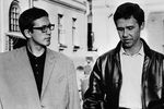 Василий Ливанов в роли Гены и Владимир Рецептер в роли Сергея на съемках художественного кинофильма «Путешествие», 1967 год