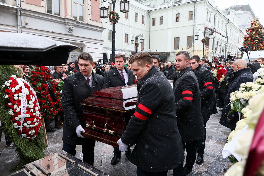 Прощание с&nbsp;актрисой Евгенией Добровольской в&nbsp;МХТ имени Чехова, 14&nbsp;января 2025&nbsp;года

