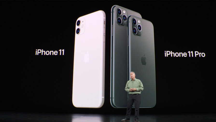 Новые iPhone 11 и iPhone 11 Pro на презентации компании Apple, 10 сентября 2019 года