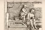 Средневековая гравюра, изображающая лепрозорий