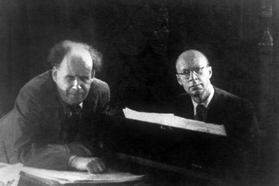 Кинорежиссер Сергей Эйзенштейн и композитор Сергей Прокофьев, 1937&nbsp;год. Автор снимка&nbsp;- супруга Эйзенштейна&nbsp;- Пера Аташева