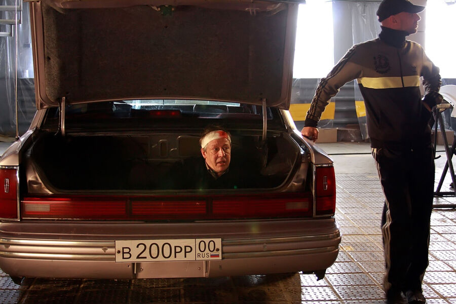 Михаил Ефремов на&nbsp;съемках фильма &laquo;Антикиллер Д.К.&raquo;, 2008&nbsp;год