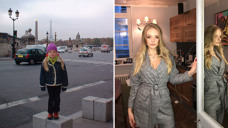 Лиза Пескова в 2003 году и современный снимок, фотографии из личного архива