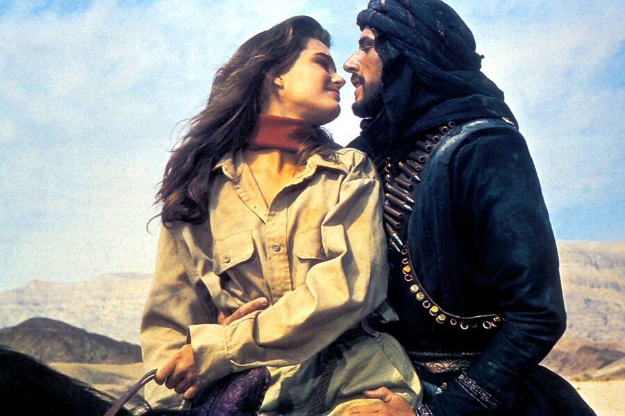 В&nbsp;1983-м Шилдс снялась в&nbsp;провальном фильме «Сахара», исполнительным продюсером которого стала ее мать. Она сыграла девушку, дочь автогонщика, которая решает заменить погибшего отца на&nbsp;ралли, но для&nbsp;этого ей нужно переодеться мужчиной. Во время гонок она попадает в&nbsp;плен к&nbsp;разнообразным повстанцам, один из&nbsp;которых такой хороший, что помогает героине выиграть гонку.