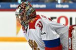Вратарь сборной России Илья Сорокин в матче первого этапа Евротура Кубка Карьяла между сборными командами России и Чехии.