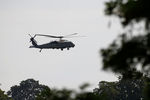 Вертолет с президентом США Дональдом Трампом перед встречей политика с королевой Великобритании Елизаветой II в Виндзорском замке, 13 июля 2018 года
