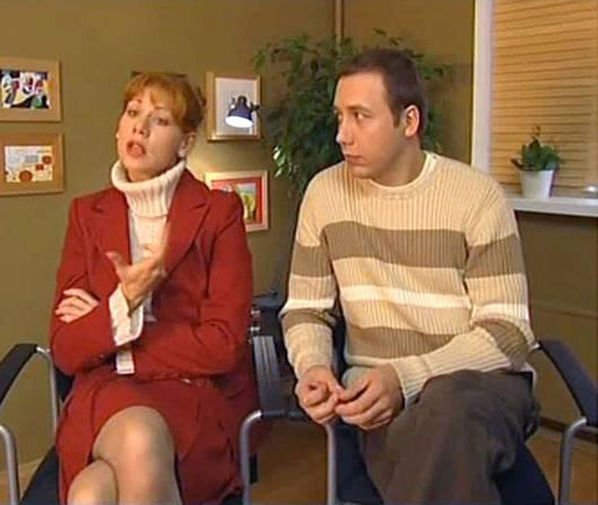 Елена Бирюкова и Георгий Дронов в сериале «Саша+Маша» (2003-2005)