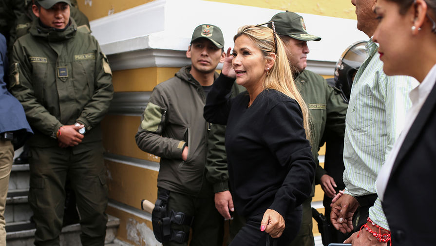 Второй вице-президент Сената Боливии Жанин Аньес в&nbsp;Ла-Пасе, 11 ноября 2019 года