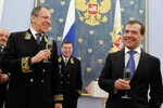 Сергей Лавров и Дмитрий Медведев в подмосковной резиденции «Горки», 2012 год